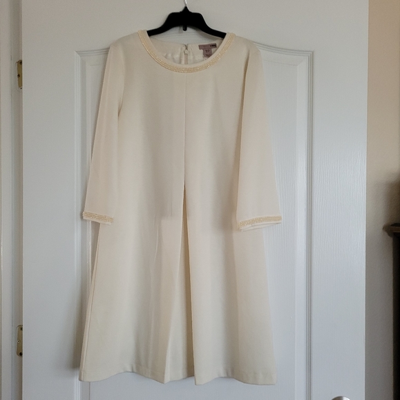 H&M Dresses & Skirts - H&M cream pearls dress size 10